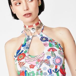 Dolls Kill Surreal World Halter Top
